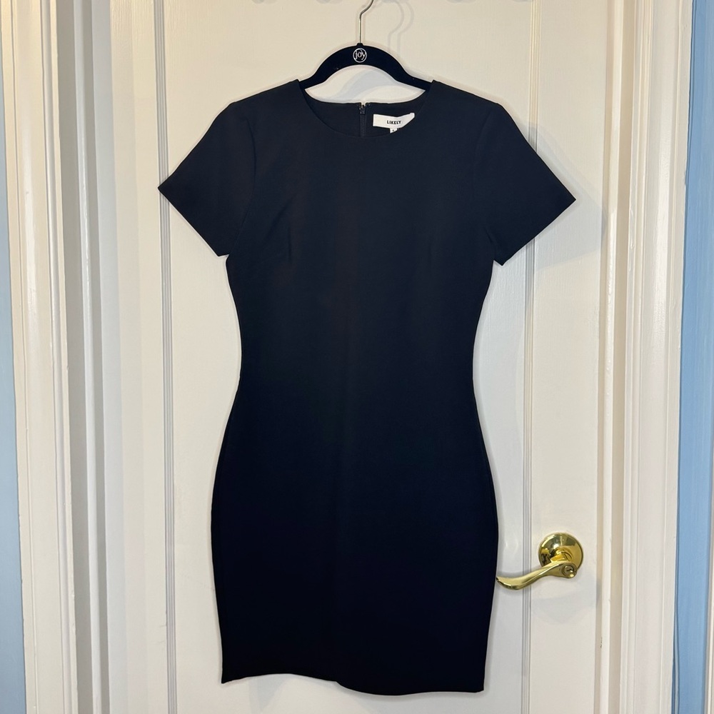 LIKELY NWT Black Short Sleeve Dress
